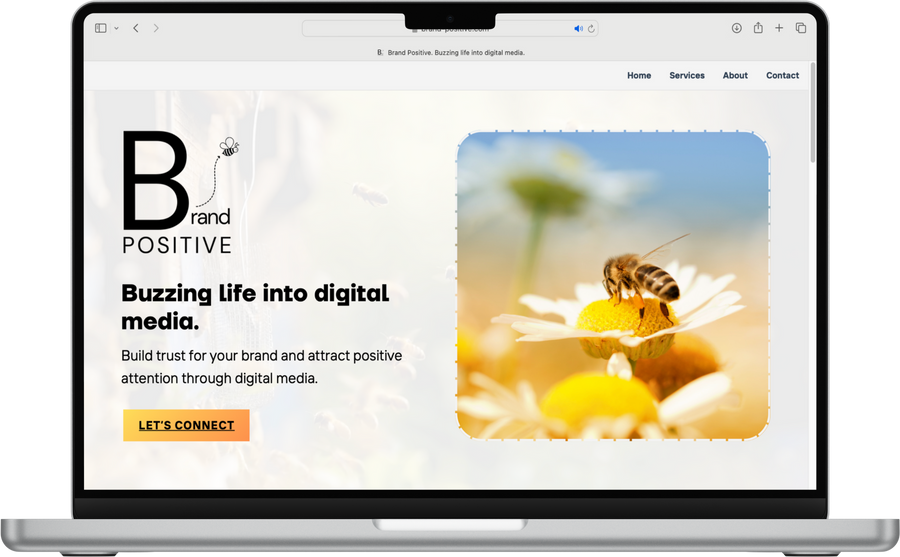 Desktop website design example